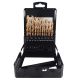 TIN COATED 21 PIECE HIGH SPEED STEEL DRILL BIT SET