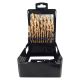 TIN COATED 29 PIECE HIGH SPEED STEEL DRILL BIT SET